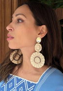 Aretes Silvia de mimbre