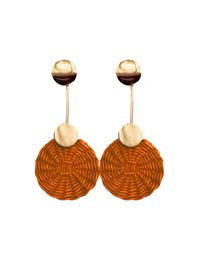 Aretes Nico de mimbre