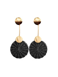 Aretes Nico de mimbre