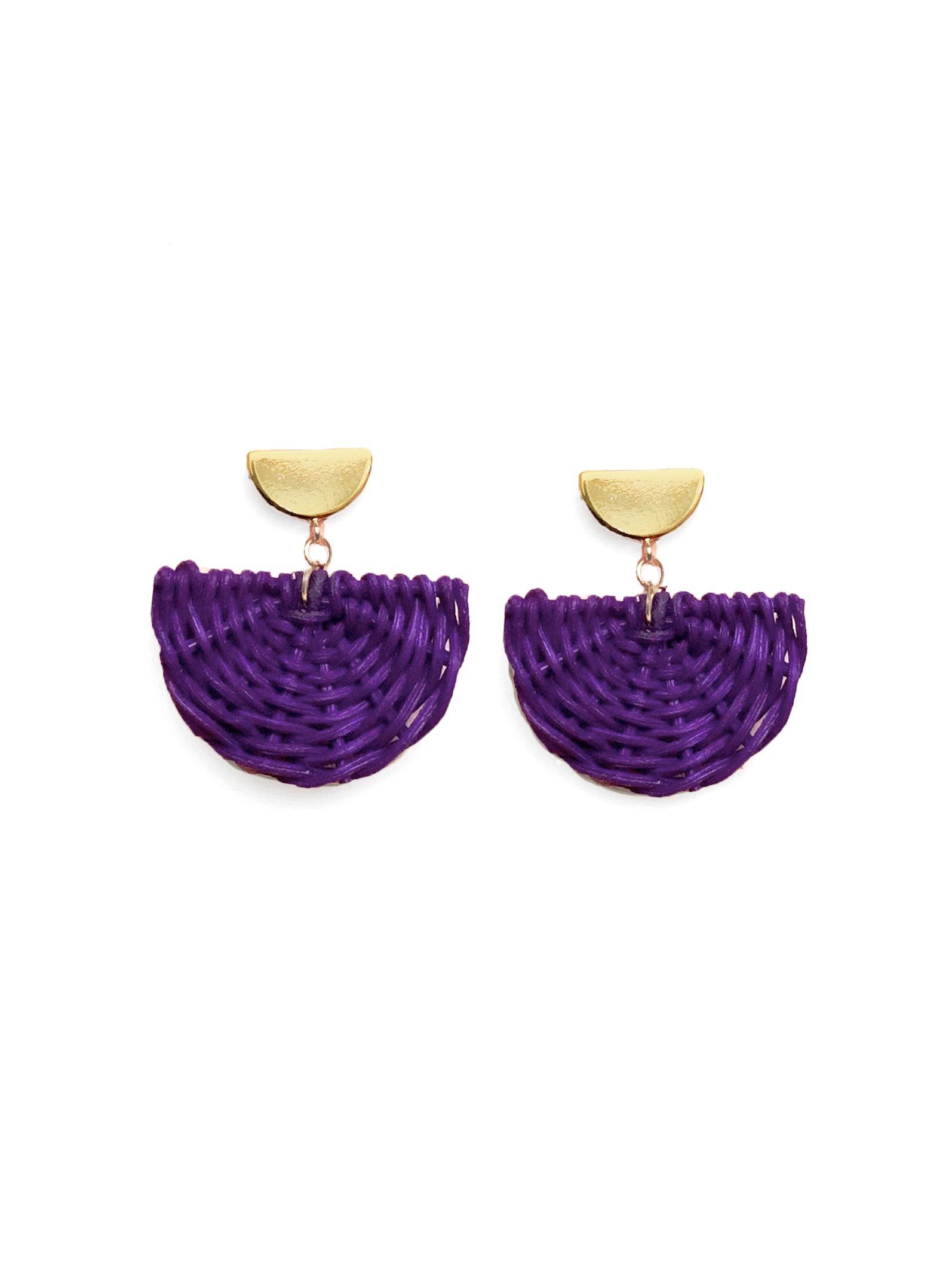 Aretes Pam de mimbre