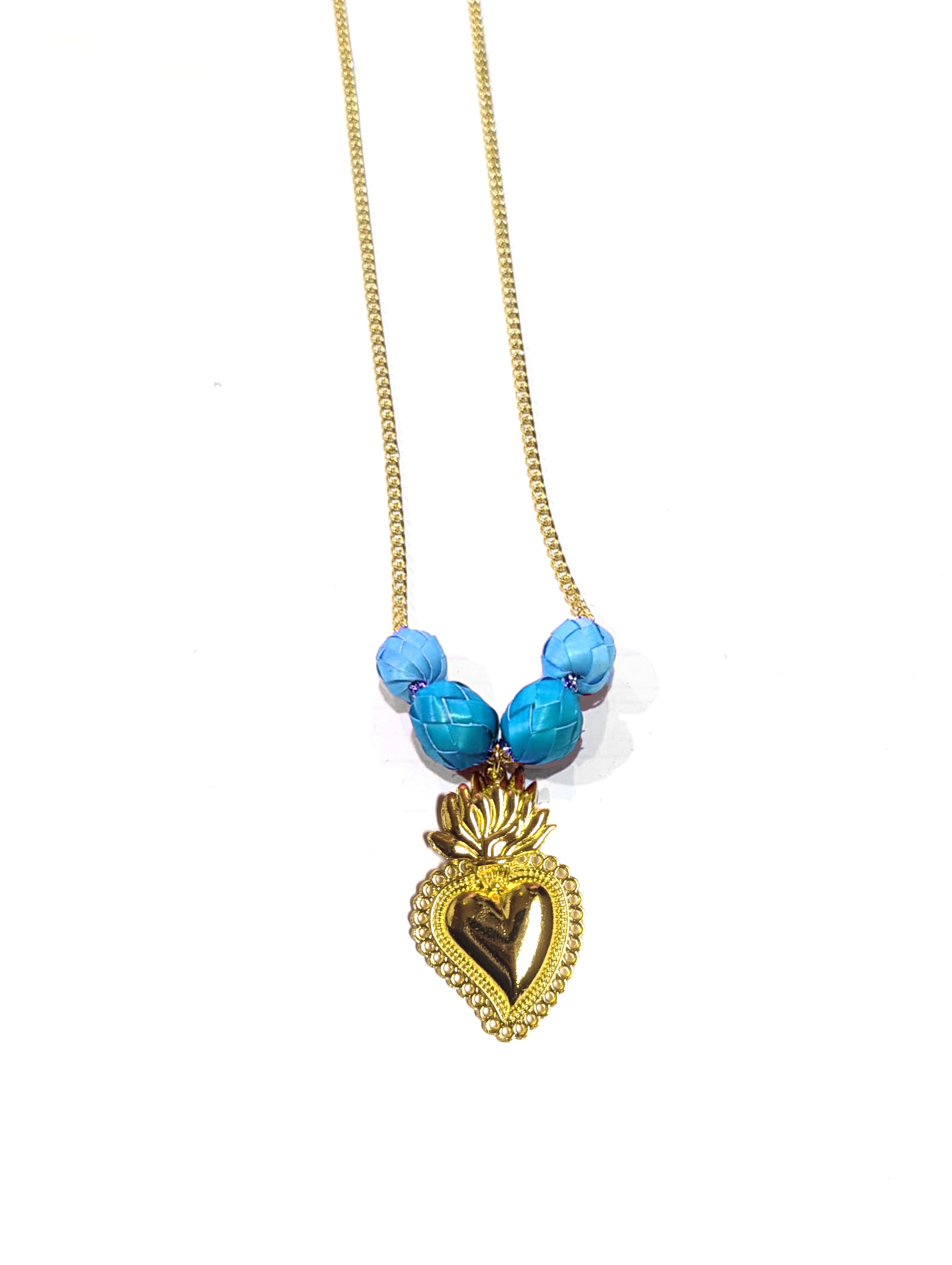 Sacred Heart Palm Necklace